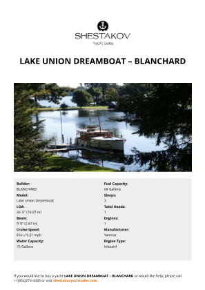 BLANCHARD - Lake Union Dreamboat