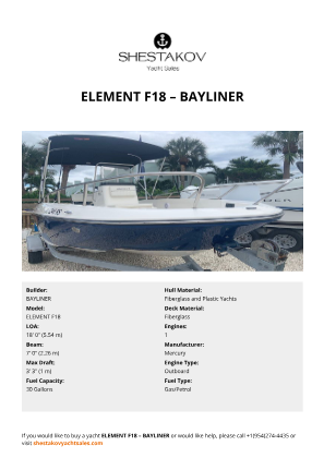 BAYLINER - ELEMENT F18