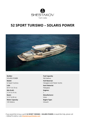 SOLARIS POWER - 52 Sport Turismo