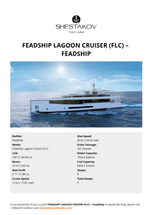 FeadShip - Feadship Lagoon Cruiser (FLC)