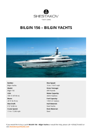 Bilgin Yachts - Bilgin 156
