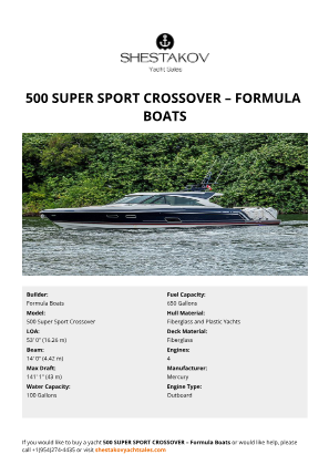 Formula Boats - 500 Super Sport Crossover