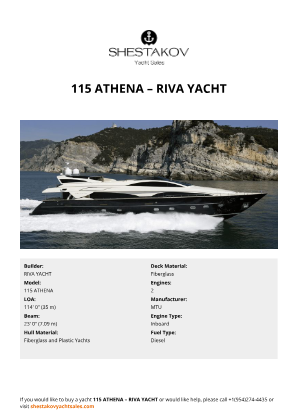 RIVA YACHT - 115 ATHENA