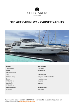 Carver Yachts - 396 Aft Cabin MY