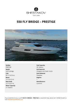 PRESTIGE - 550 Fly Bridge
