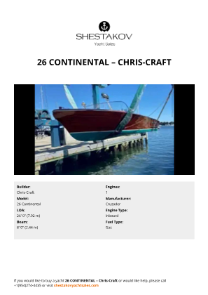 Chris-Craft - 26 Continental