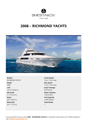 RICHMOND YACHTS - 2008