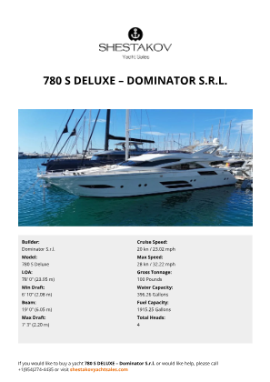 Dominator S.r.l. - 780 S Deluxe