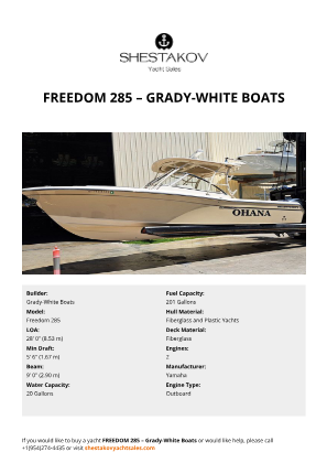 Grady-White Boats - Freedom 285
