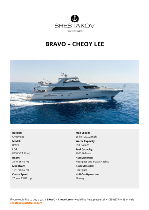 Cheoy Lee - Bravo