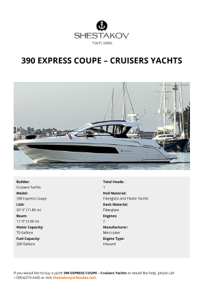 Cruisers Yachts - 390 Express Coupe