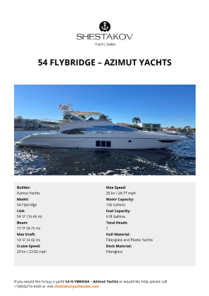 Azimut Yachts - 54 Flybridge