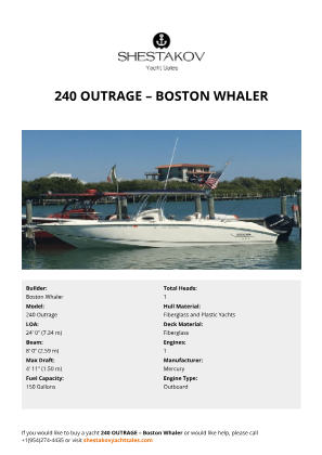 Boston Whaler - 240 Outrage