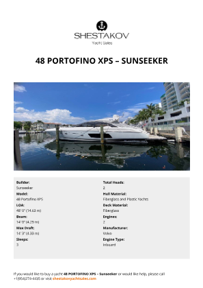Sunseeker - 48 Portofino XPS