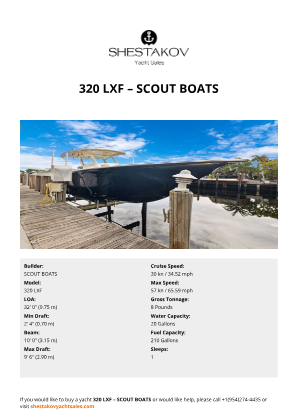 SCOUT BOATS - 320 LXF