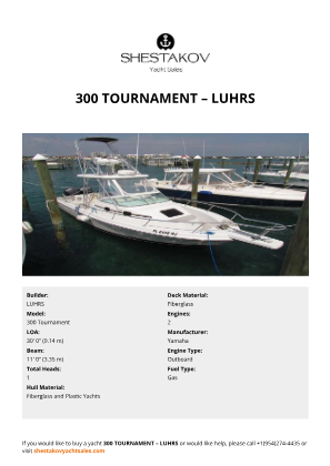 LUHRS - 300 Tournament
