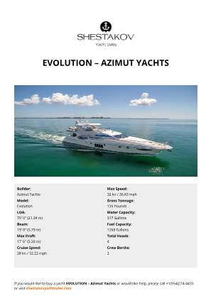 Azimut Yachts - Evolution
