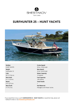 HUNT YACHTS - Surfhunter 25