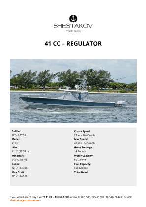 REGULATOR - 41 CC