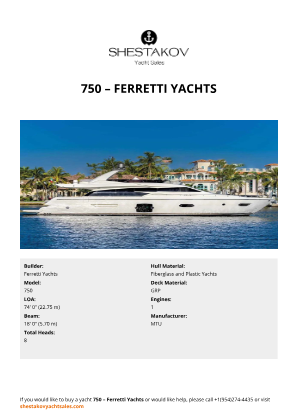 Ferretti Yachts - 750