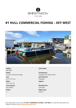 KEY WEST - #1 Hull Commercial Fishing