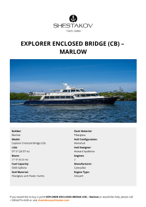 Marlow - Explorer Enclosed Bridge (CB)