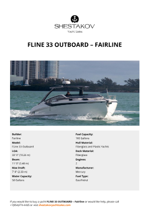 Fairline - FLine 33 Outboard