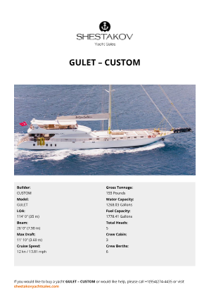 CUSTOM - GULET