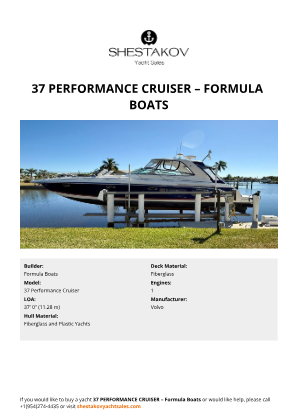 Formula Boats - 37 Performance Cruiser