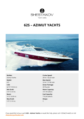 Azimut Yachts - 62S