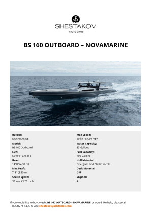 NOVAMARINE - BS 160 Outboard