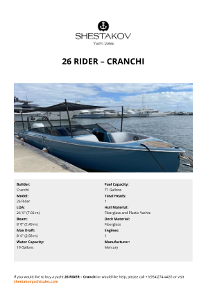 Cranchi - 26 Rider
