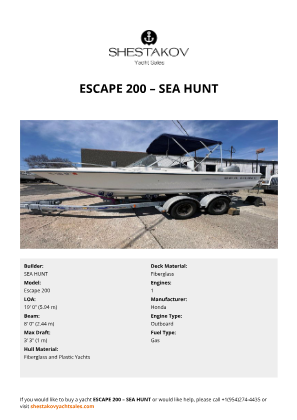 SEA HUNT - Escape 200