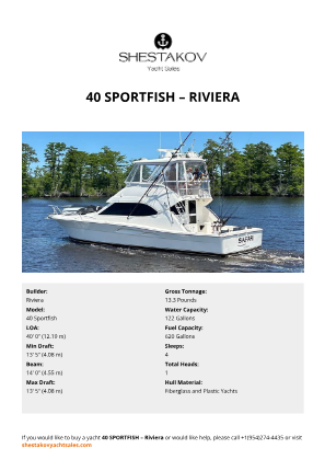 Riviera - 40 Sportfish