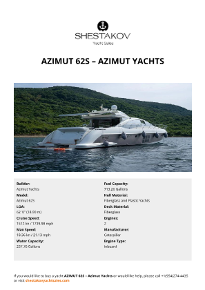 Azimut Yachts - Azimut 62S