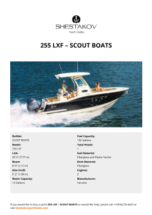 SCOUT BOATS - 255 LXF