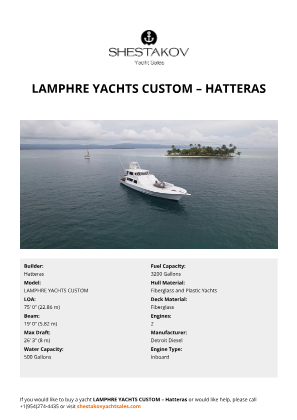 Hatteras - LAMPHRE YACHTS CUSTOM