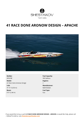 APACHE - 41 Race Done Aronow Design