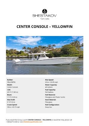 YELLOWFIN - Center Console