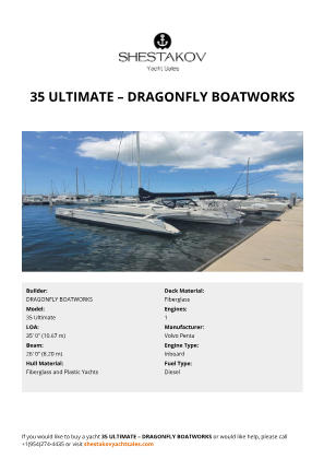 DRAGONFLY BOATWORKS - 35 Ultimate