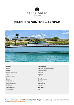 Axopar - Brabus 37 Sun-Top