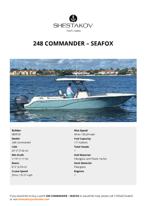 SEAFOX - 248 Commander