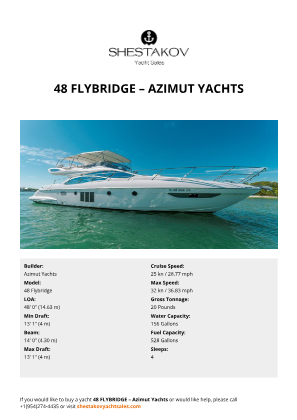 Azimut Yachts - 48 Flybridge
