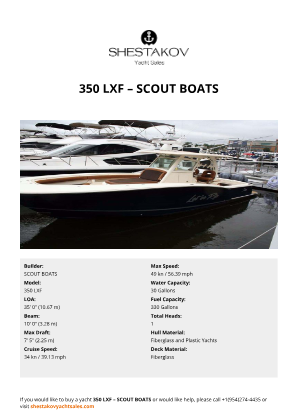 SCOUT BOATS - 350 LXF