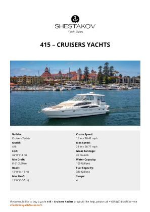 Cruisers Yachts - 415