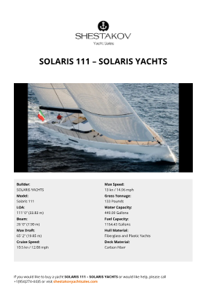 SOLARIS YACHTS - Solaris 111