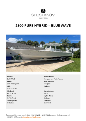 BLUE WAVE - 2800 Pure Hybrid