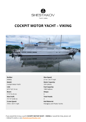 VIKING - Cockpit Motor Yacht