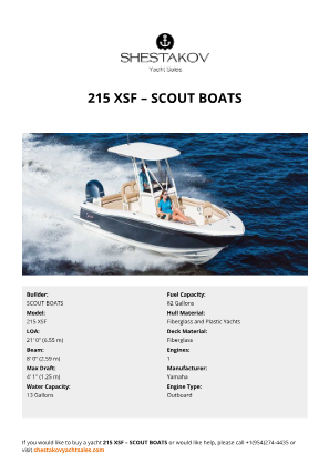 SCOUT BOATS - 215 XSF