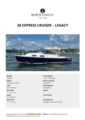 LEGACY - 28 Express Cruiser